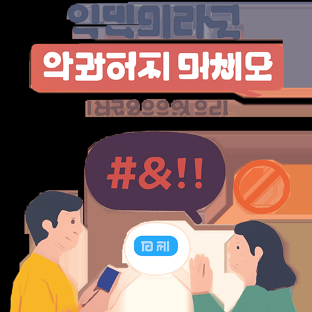속닥 에티켓: 익명이라고 막말하지 마세요 (성숙한 온라인 문화) 1 image